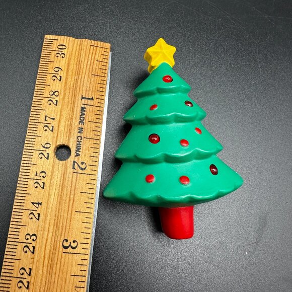 1990 Hallmark 2 5/8" Light Up Christmas TREE PIN UNTESTED VINTAGE - Picture 8 of 10